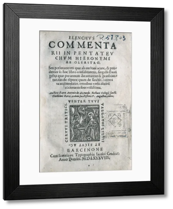 Framed Print : ACEVEDO, Fray Antonio de (16th century) Framed Print : ACEVEDO, Fray Antonio de (16th century)