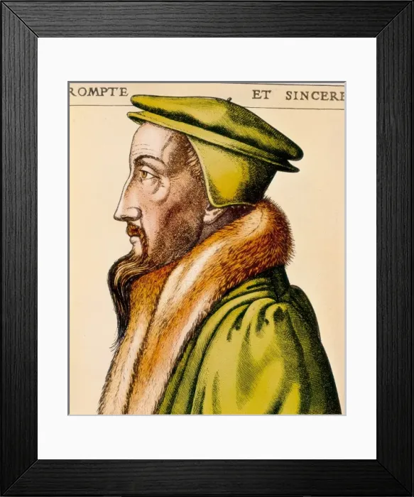Framed Print : CALVIN, John (1509-1564) Framed Print : CALVIN, John (1509-1564)