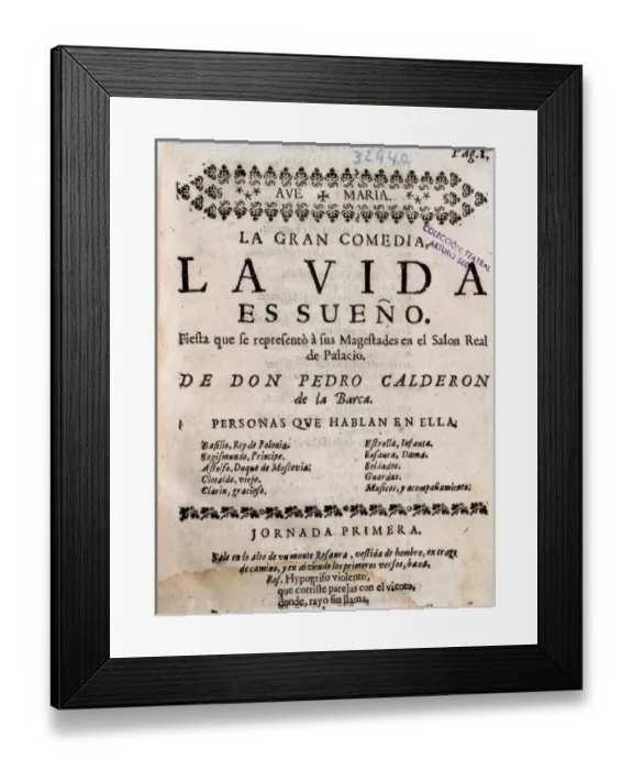 Framed Print : CALDERON DE LA BARCA, Pedro (1600-1681) Framed Print : CALDERON DE LA BARCA, Pedro (1600-1681)
