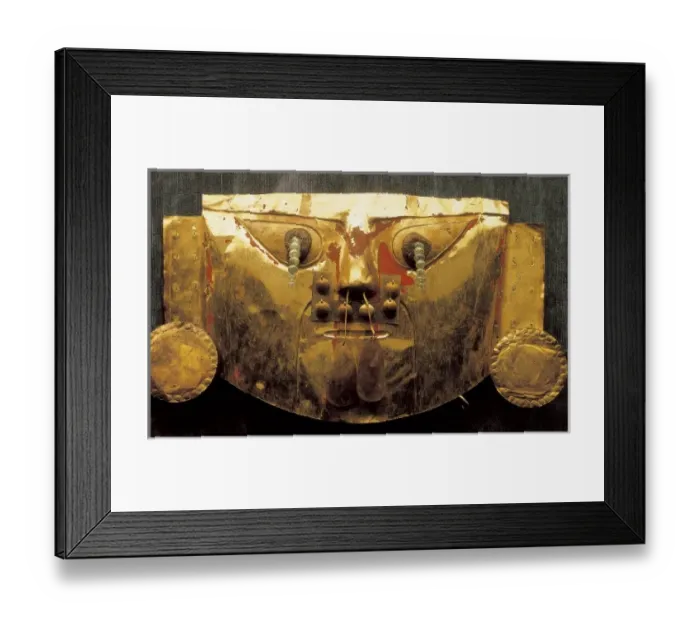 Framed Print : Gold funerary mask Framed Print : Gold funerary mask