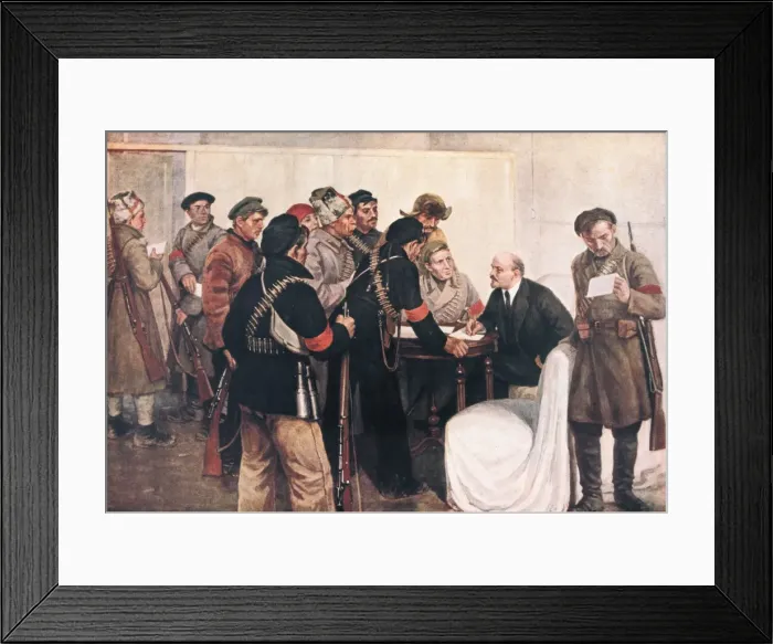 Framed Print : Arrival of a messenger to Lenins headquarters Framed Print : Arrival of a messenger to Lenins headquarters