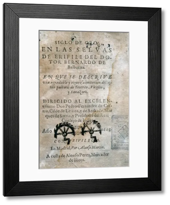 Framed Print : BALBUENA, Bernardo de (1568-1627) Framed Print : BALBUENA, Bernardo de (1568-1627)