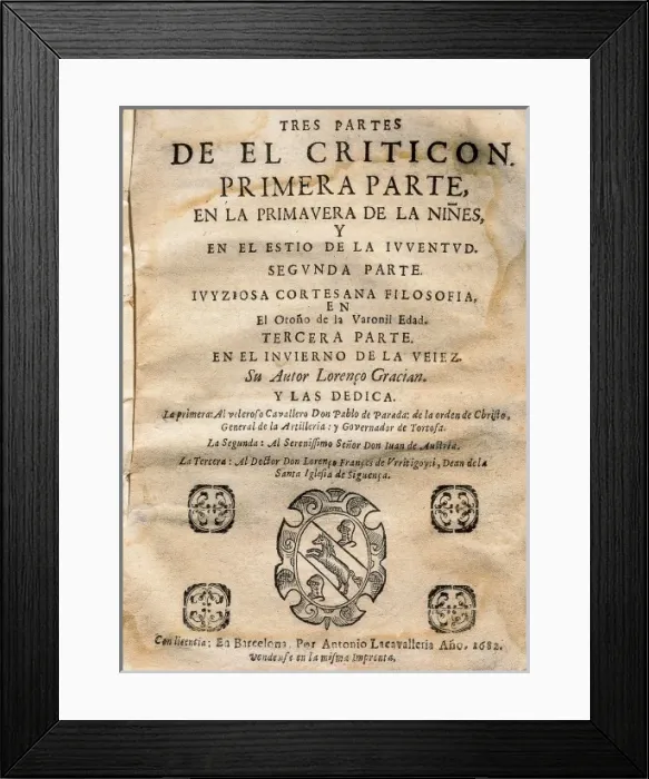Framed Print : GRACIAN, Baltasar (1601-1658) Framed Print : GRACIAN, Baltasar (1601-1658)