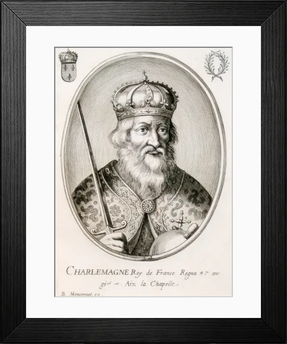 Framed Print : CHARLEMAGNE or CHARLES I (742-814)