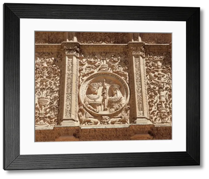 Framed Print : Medallion depicting the Catholic Monarchs