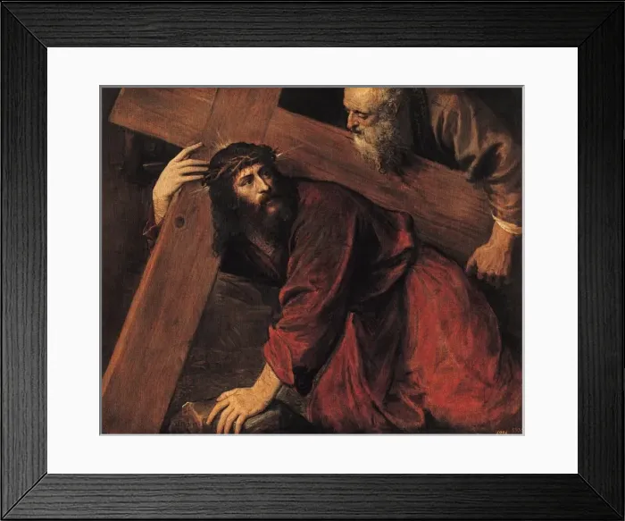 Framed Print : Jesus and the Cyrenean Framed Print : Jesus and the Cyrenean