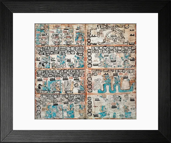 Framed Print : Trocortesian or Madrid Codex Framed Print : Trocortesian or Madrid Codex
