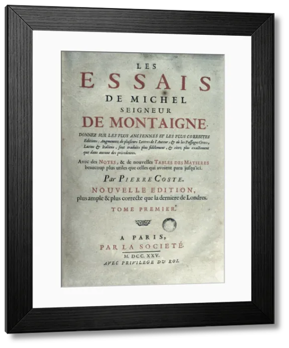 Framed Print : MONTAIGNE, Michel de (1533-1592) Framed Print : MONTAIGNE, Michel de (1533-1592)