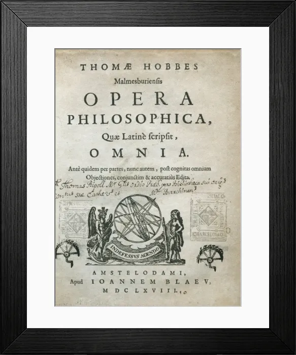 Framed Print : HOBBES, Thomas (1588-1679) Framed Print : HOBBES, Thomas (1588-1679)