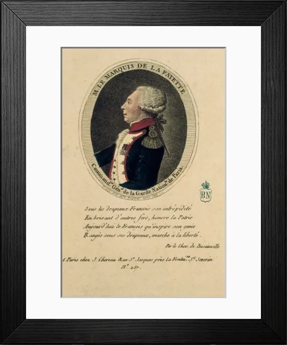 Framed Print : Lafayette, Marie Joseph Gilbert Motie Motier, marquis de (17 Framed Print : Lafayette, Marie Joseph Gilbert Motie Motier, marquis de (17