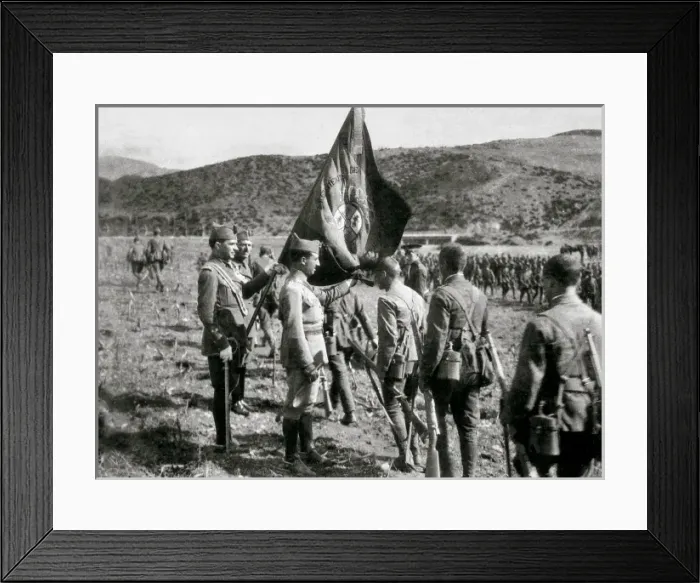 Framed Print : Spain. First swearing in allegiance to the flag of the Legion Framed Print : Spain. First swearing in allegiance to the flag of the Legion