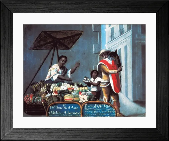 Framed Print : CABRERA, MIGUEL (1695-1768). CASTAS Framed Print : CABRERA, MIGUEL (1695-1768). CASTAS
