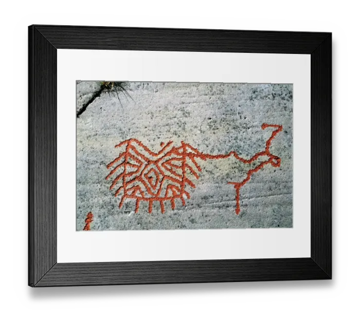 Framed Print : NORWAY. FINNMARK. Petroglyphs of Alta. Rock No. 7. Neolithic art. Engraving Framed Print : NORWAY. FINNMARK. Petroglyphs of Alta. Rock No. 7. Neolithic art. Engraving