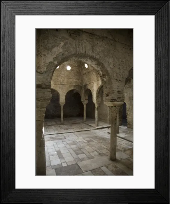Framed Print : SPAIN. Granada. Arabian baths (11th c. ). Hispano-Moresque Framed Print : SPAIN. Granada. Arabian baths (11th c. ). Hispano-Moresque