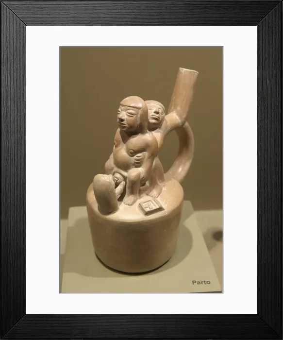 Framed Print : Ceramics depicting the stages of life (3rd c Framed Print : Ceramics depicting the stages of life (3rd c