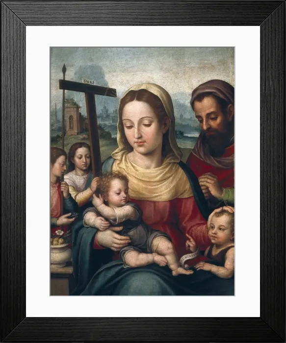 Framed Print : JUANES, Juan de (1523-1579). Holy Family. 16th Framed Print : JUANES, Juan de (1523-1579). Holy Family. 16th