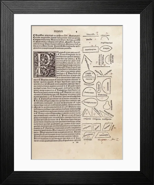 Framed Print : EUCLID (c. 300 BC). Greek mathematician and geometrician Framed Print : EUCLID (c. 300 BC). Greek mathematician and geometrician