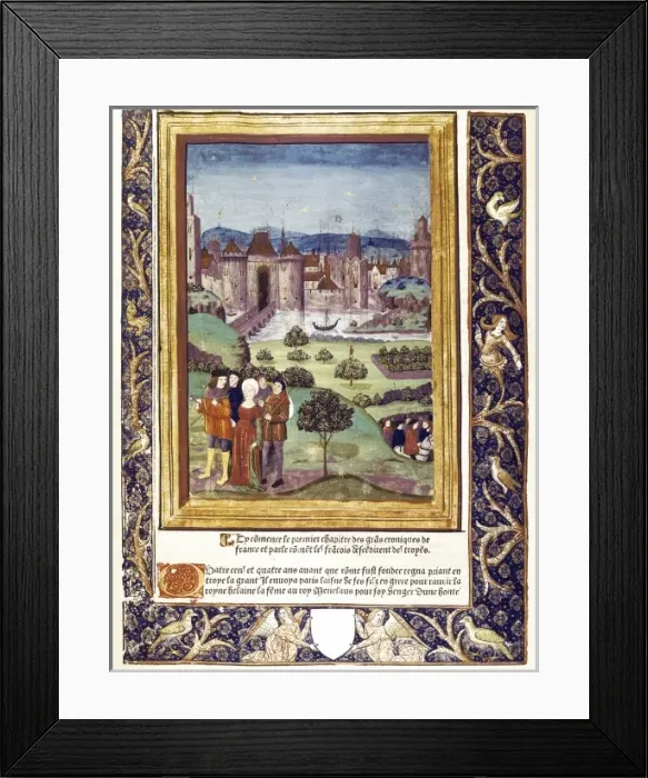 Framed Print : History of Troy. Illustration of the first chapter Framed Print : History of Troy. Illustration of the first chapter