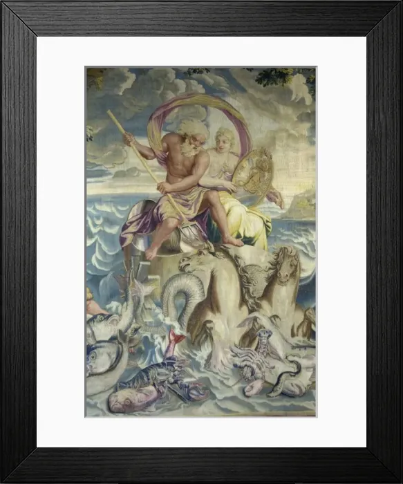 Framed Print : FRANCE. Pau. Castle. Triton or Neptune represented Framed Print : FRANCE. Pau. Castle. Triton or Neptune represented