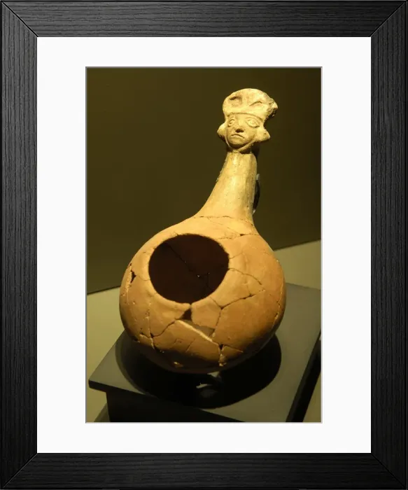 Framed Print : Vessel for liquid offerings (3rd c. AD). Moche Framed Print : Vessel for liquid offerings (3rd c. AD). Moche