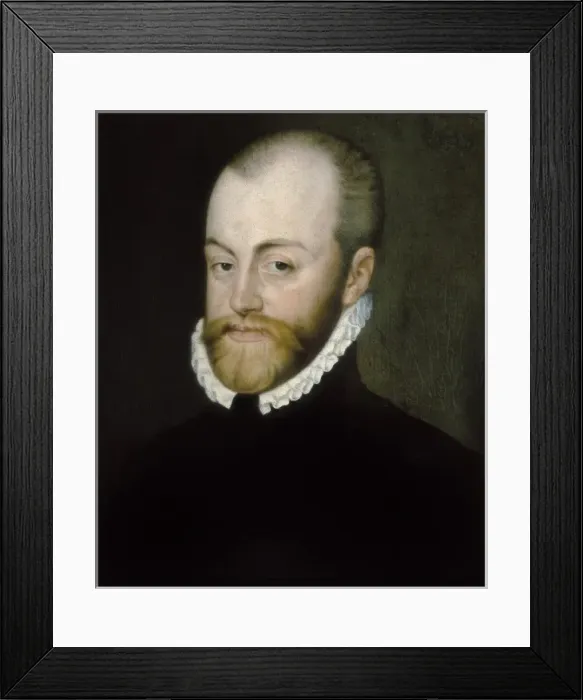 Framed Print : HEERE, Lucas de (1534-1584). Philip II. Flemish Framed Print : HEERE, Lucas de (1534-1584). Philip II. Flemish
