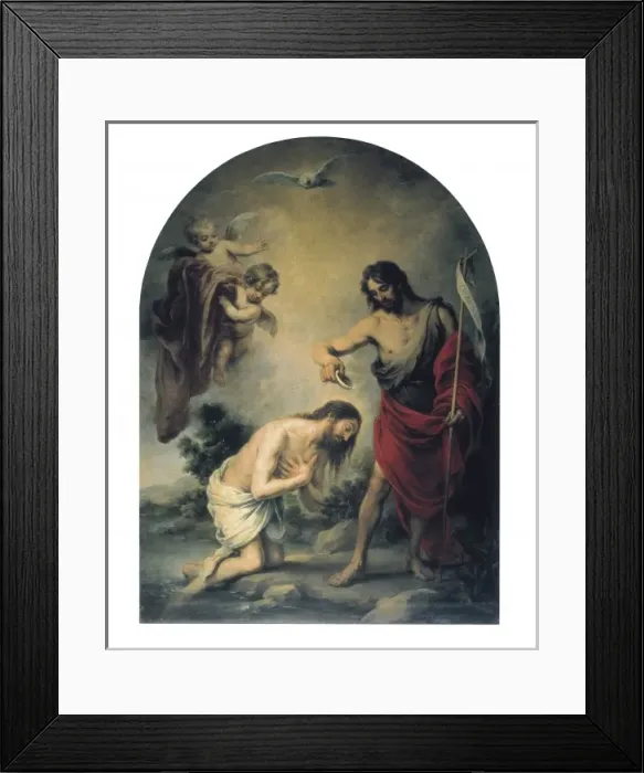 Framed Print : MURILLO, Bartolom項steban (1617-1682). Baptism Framed Print : MURILLO, Bartolom項steban (1617-1682). Baptism