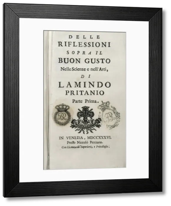 Framed Print : MURATORI, Ludovico Antonio (1672-1750). Italian Framed Print : MURATORI, Ludovico Antonio (1672-1750). Italian