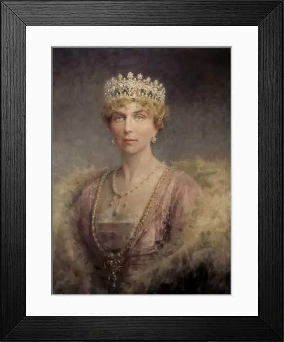 Framed Print : Victoria Eugenia of Battenberg (1887-1969). Oil Framed Print : Victoria Eugenia of Battenberg (1887-1969). Oil