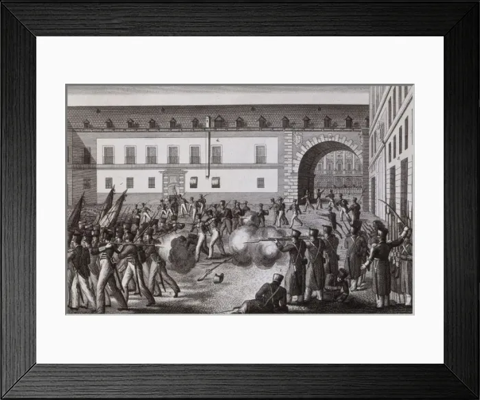 Framed Print : Spain (1820-1823). Liberal Triennium. Memorable Framed Print : Spain (1820-1823). Liberal Triennium. Memorable
