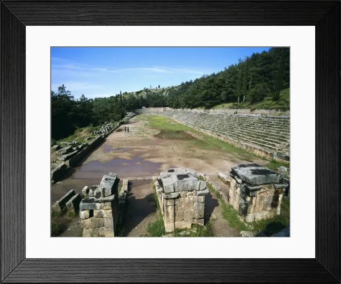 Framed Print : GREECE. CENTRAL GREECE. PHOCIS. Delphi. Stadium Framed Print : GREECE. CENTRAL GREECE. PHOCIS. Delphi. Stadium