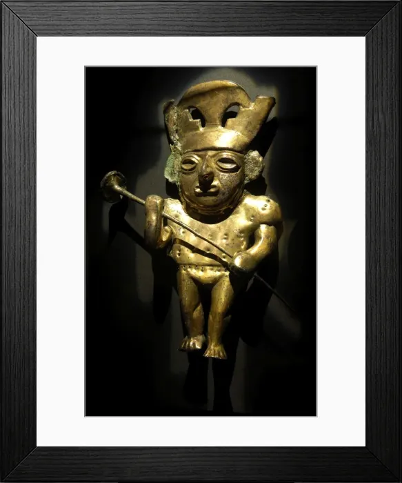 Framed Print : Image in golden copper depicting a lord with Framed Print : Image in golden copper depicting a lord with