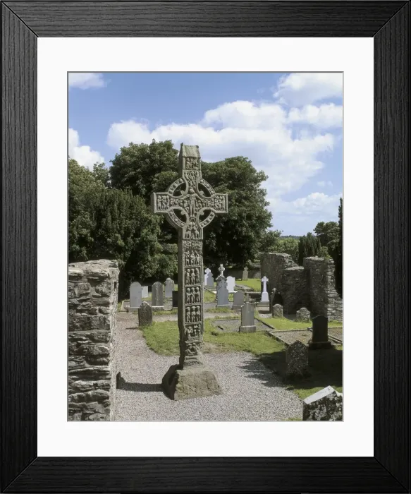 Framed Print : IRELAND. LEINSTER. LOUTH. Monasterboice. Western Framed Print : IRELAND. LEINSTER. LOUTH. Monasterboice. Western