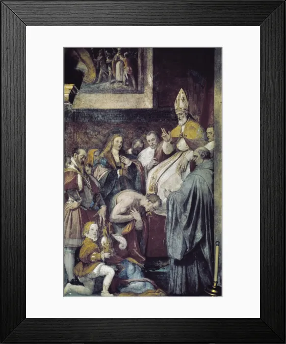 Framed Print : Europe (1077). Investiture Controversy. Gregory Framed Print : Europe (1077). Investiture Controversy. Gregory