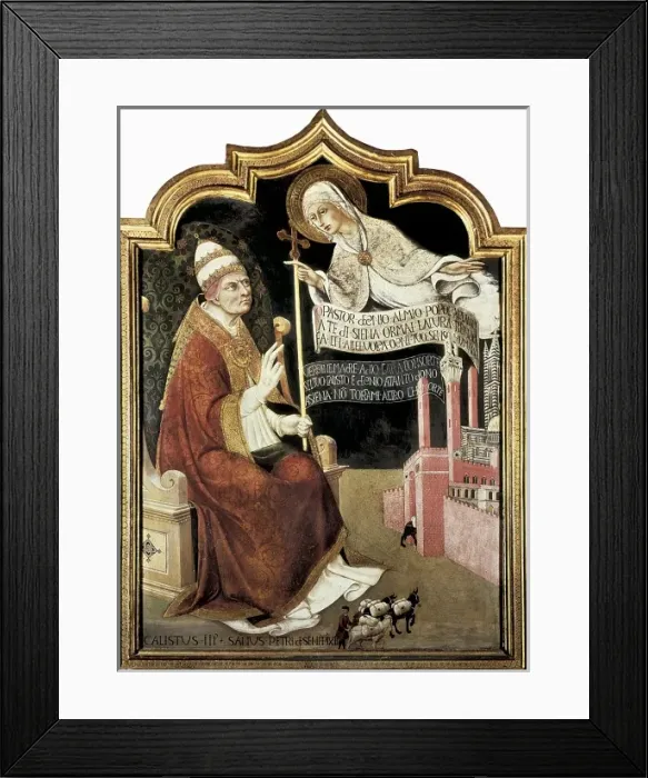 Framed Print : SANO di PIETRO, Ansano di Pietro di Mencio, called Framed Print : SANO di PIETRO, Ansano di Pietro di Mencio, called