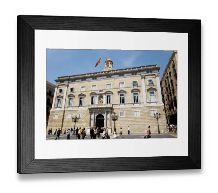 Framed Print : SPAIN. CATALONIA. Barcelona. Plaza de Sant Jaume Framed Print : SPAIN. CATALONIA. Barcelona. Plaza de Sant Jaume