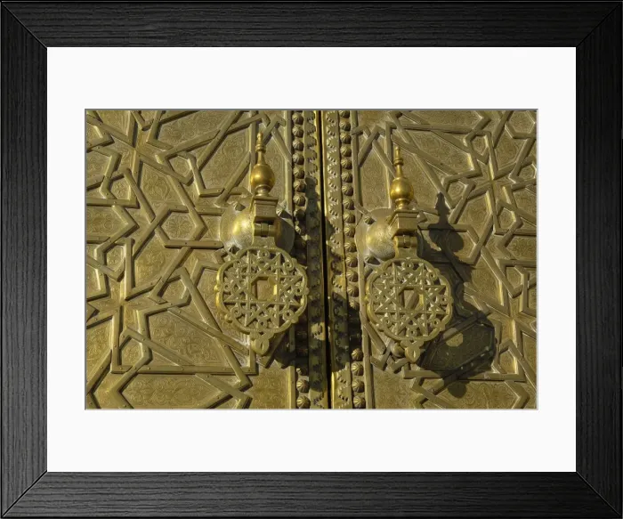 Framed Print : MOROCCO. Fes. Royal Palace. Doorknocker of Framed Print : MOROCCO. Fes. Royal Palace. Doorknocker of