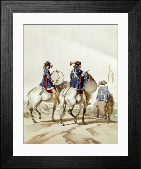 Framed Print : France. Musketeers of theking Louis XIII. Drummer Framed Print : France. Musketeers of theking Louis XIII. Drummer
