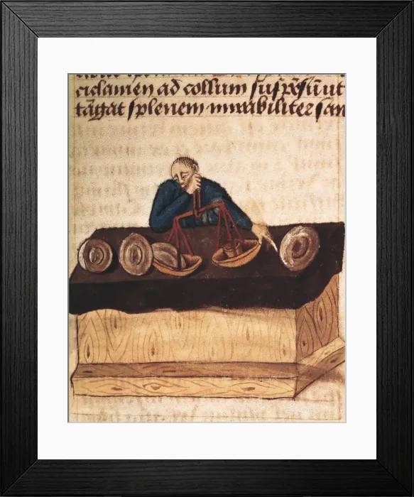 Framed Print : Weighting camphor. Illustration from Tractatus Framed Print : Weighting camphor. Illustration from Tractatus