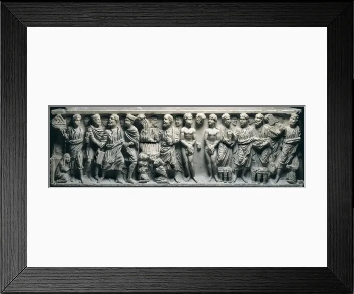 Framed Print : Sarcofagus following a crystalline style (Roman Framed Print : Sarcofagus following a crystalline style (Roman