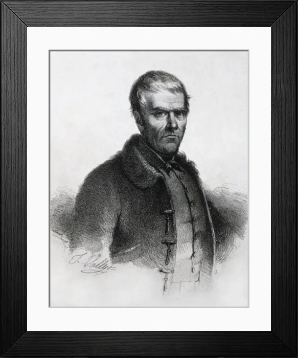 Framed Print : Spain. First Carlist War. Cura Merino. Engraving Framed Print : Spain. First Carlist War. Cura Merino. Engraving