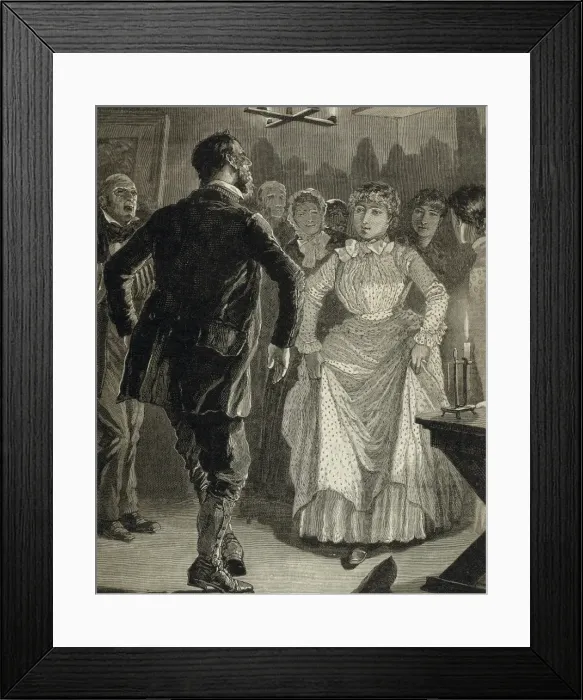 Framed Print : The Gamekeepers Party. Illustration based on Framed Print : The Gamekeepers Party. Illustration based on