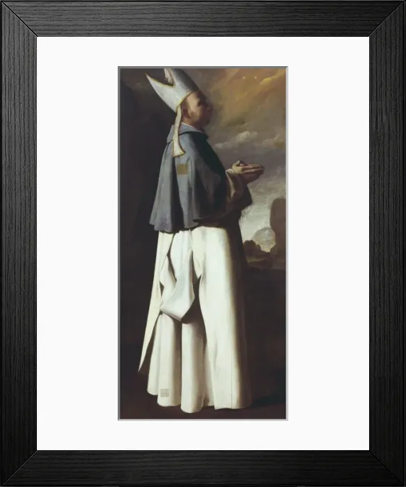 Framed Print : ZURBARAN, Francisco de (1598-1664). Saint Hugh Framed Print : ZURBARAN, Francisco de (1598-1664). Saint Hugh