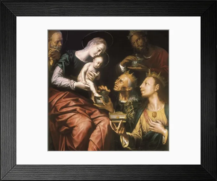 Framed Print : Kempeneer, Pieter de (1503-1580). Adoration of Framed Print : Kempeneer, Pieter de (1503-1580). Adoration of