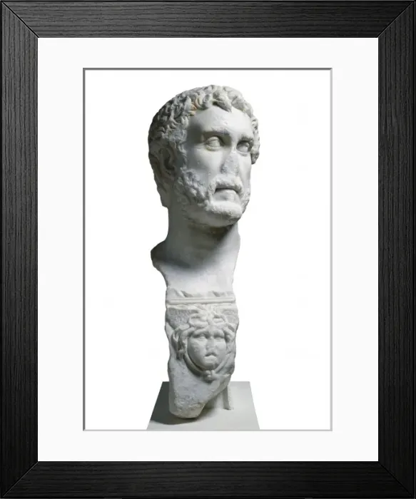 Framed Print : Bust of Antoninus Pius. 2nd c. Roman art. Early Framed Print : Bust of Antoninus Pius. 2nd c. Roman art. Early