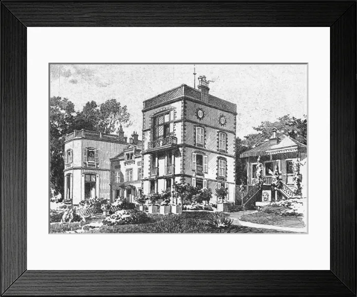Framed Print : ZOLA, ɭile (1840-1902). ɭile Zolas cottage Framed Print : ZOLA, ɭile (1840-1902). ɭile Zolas cottage