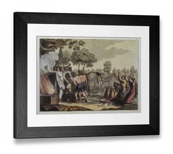 Framed Print : Rome. Barbarian invasions. Sacrifice and religious Framed Print : Rome. Barbarian invasions. Sacrifice and religious
