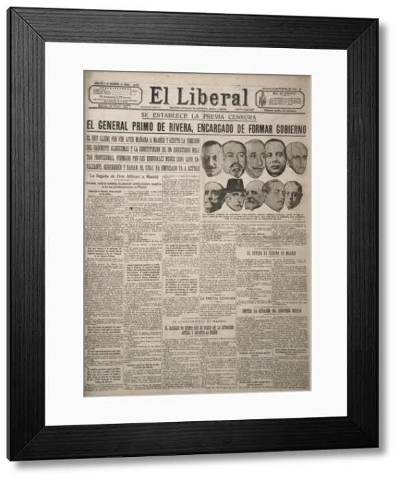Framed Print : Spain (1923). Primo de Riveras Coup d Etat Framed Print : Spain (1923). Primo de Riveras Coup d Etat