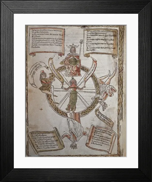 Framed Print : Book of the Good and Bad luck (15th c. ) Framed Print : Book of the Good and Bad luck (15th c. )