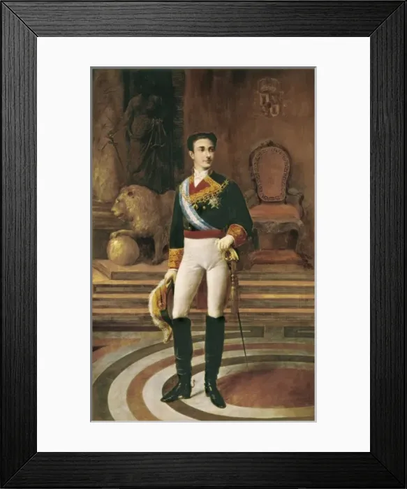 Framed Print : MARTINEZ CUBELLS, Salvador (1845-1914). Alfonso Framed Print : MARTINEZ CUBELLS, Salvador (1845-1914). Alfonso
