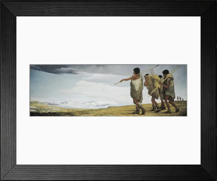 Framed Print : Prehistory. The passing of Asian men to America Framed Print : Prehistory. The passing of Asian men to America